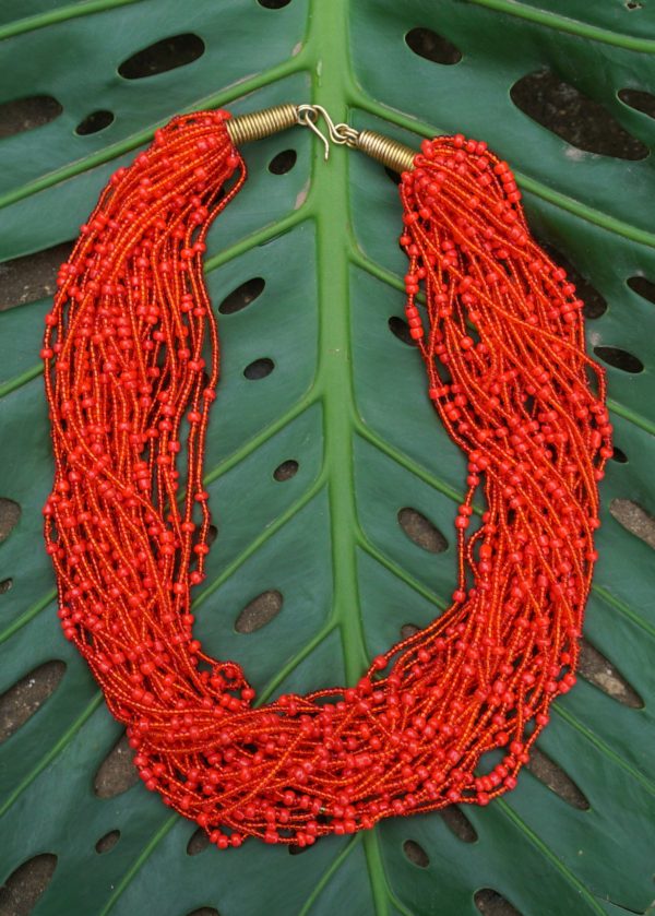 Website Necklace Twisted Red
